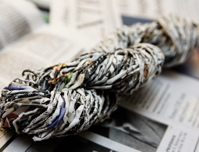 Newspaper yarn