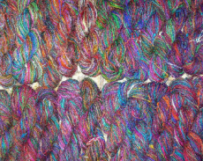 Recycled sari silk lace