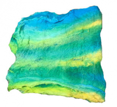 Silk Cocoon Sheet green-blue-yellow