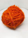 Recycled sari silk bulky orange