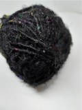 Recycled sari silk bulky black